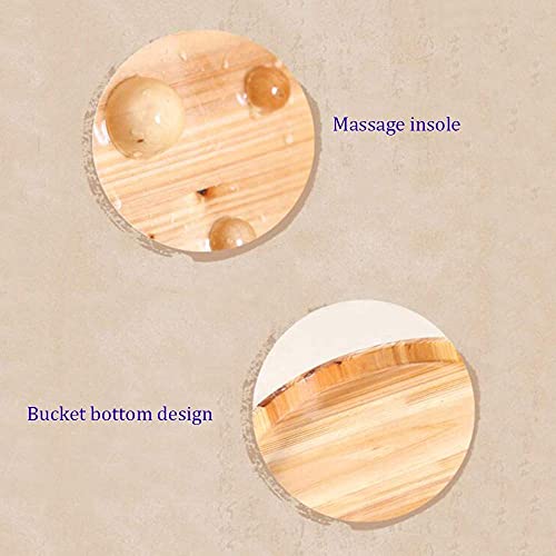 Cubeta de madera para baño de pies, 30 cm grosor con tapa miniatura 2