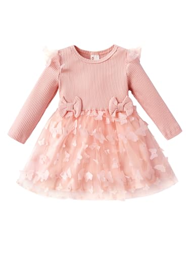 PATPAT Baby Mädchen Tüllkleid Mit Langen Ärmeln, Tutu Für...