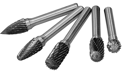 Set de 5 Fresas Rotativas de Carburo Doble Corte miniatura 6