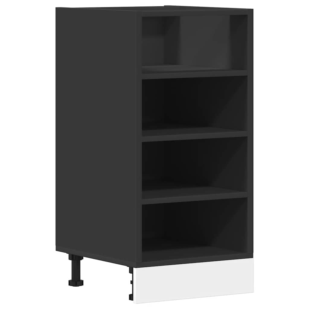 vidaXL Unterschrank Riga Schwarz 40x44,5x81,5 cm Holzwerkstoff,Küchenschrank, Gastronomieschrank, Gastro Möbel, Küchenmöbel, Aufbewahrungsschrank