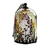  Amatista Cristal Terrario de cristal collar, collar, punto, Raw de cuarzo Amatista, Amatista Púrpura, Verde Musgo terrario, regalos para ella