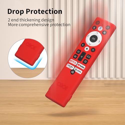 Image of Oboe Silicone TV Remote Cover Compatible with Acer Advanced I /V /H PRO Series - Protective Case with Loop (B-Dark Grey) [Remote NOT Included]