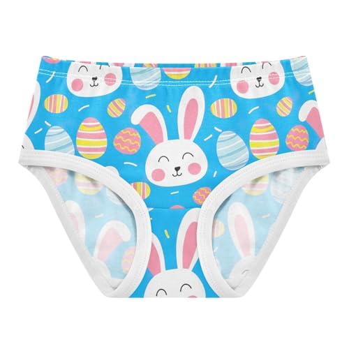 Girls Underwear Toddler 2t Cotton Panties Little Girl Print Briefs Undies Kids Cute Rabbits Easter Eggs Blue