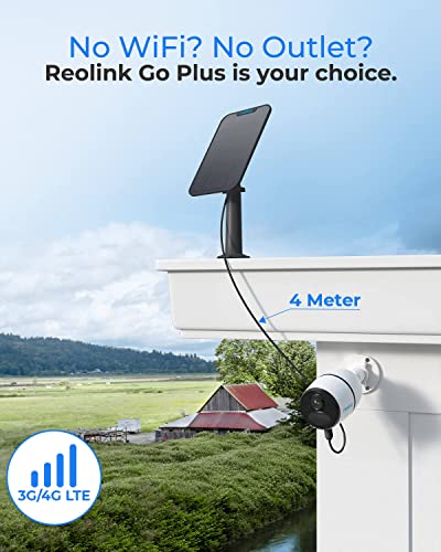 Reolink 4G Lte Cellular Security Camera Outdoor, Wireless Solar Powered Rechargeable Battery, 4Mp Night Vision, Smart Person/Vehicle Detection, Time Lapse, No Wifi Needed, Go Plus With Solar Panel #TOP1