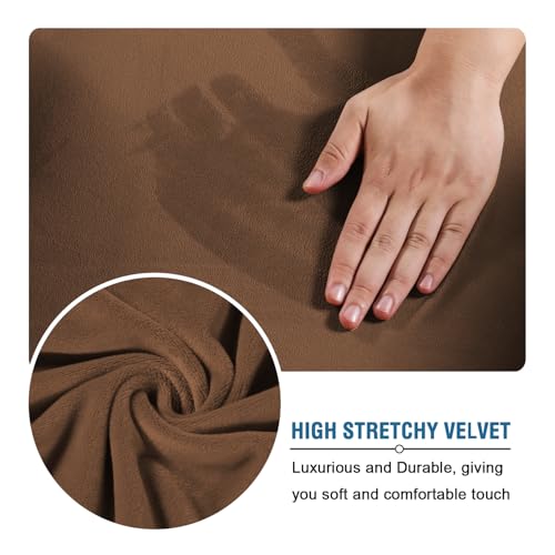 image for H.VERSAILTEX Velvet 4 Piece High Stretch Sofa Slipcover Cover Furnitur
