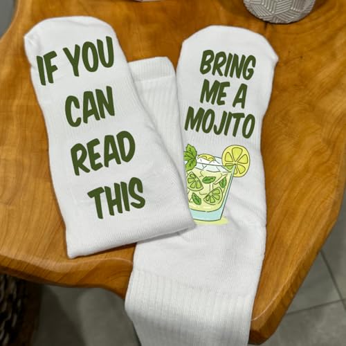 Funky Fun Mojito Socks - Cocktail Funny Gift for Men & Women, Christmas Stocking Stuffers3