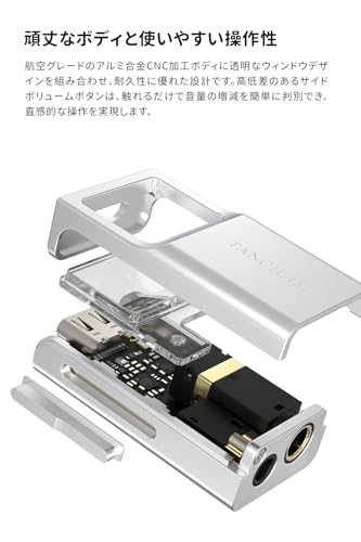 Image of TANCHJIM Space HiFi All-in-one Small Tail Decoding Ear Amplifier Portable Decoding Ear Put 3.5mm&4.4mm Output Silver Color