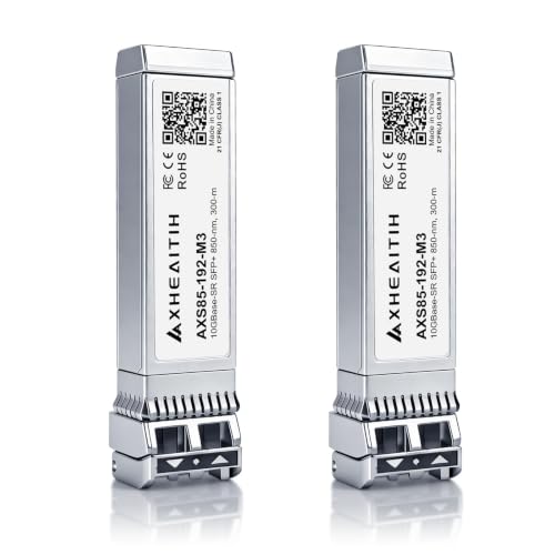 Image of 2 Pack 10GBase-SR LC 300M 850nm MMF SFP+ Transceiver 10Gbe Optical Module | for Cisco, Broadcom, Fortinet, Netgear, D-Link, Meraki, Supermicro, MikroTik, F5, QNAP, Mellanox