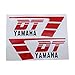 Lot de stickers décoratifs blanc/rouge compatibles avec Yamaha DT 50 MX à partir de 1986