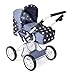 Produktbild Bayer Chic 2000 - Puppenwagen Leni, 2in1 Kombipuppenwagen mit herausnehmbarer Tragetasche, Kinderwagen für Puppen bis 46 cm Größe, Sternchen Navy, 64 x 37 x 68 cm