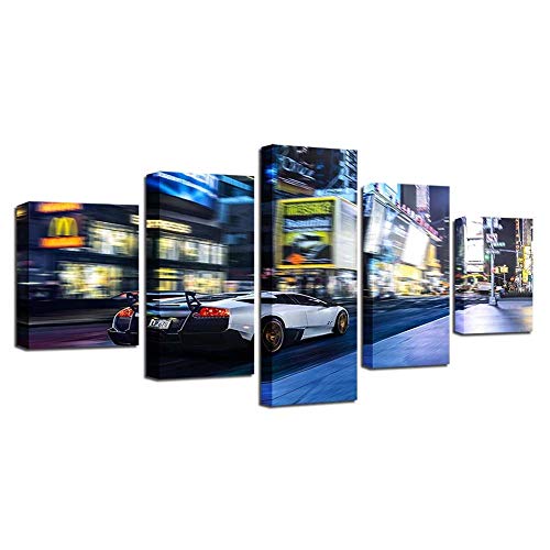 Tableau de courses en ville en impression sur toile pour créer un salon design et urbain