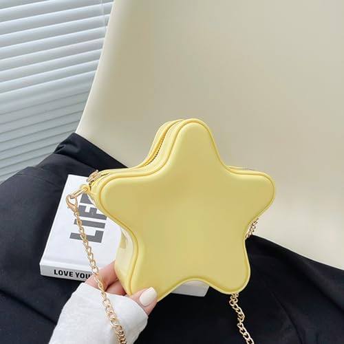 Homvik Sternförmige Cossbody-Tasche mit Sternen, niedlich, ästhetisch, Y2K, Crossbody-Handtasche mit Kettenriemen für Mädchen und Damen, für den täglichen Gebrauch, Large