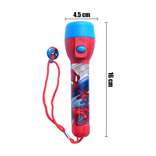 Spiderman, torcia a LED grande, per bambini, luce notturna super luminosa, per Natale, compleanno e ringraziamento, torcia in plastica, regalo per bambini dai 3 anni in su. Dimensioni: 16 cm - Image 3