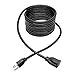 Tripp Lite Power Cord Extension Cable, Heavy Duty, 14AWG, 5-15P to 5-15R, 15A, 15' (P024-015), 15 ft. , Black, Printer