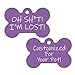 Oh Shit Im Lost Custom Double Sided Pet Id Dog Tag Personalized for Your Pet (Purple)