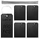Keadic Plastic Shipping Tags with Wire,100pcs Hang Tags mit Drähten Kunststoff Versand Tags wasserdichte Hang Tags mit String leere Etikettierung Tag für Inventar, Gepäck, Schwarz, 6 1/4 x 3 1/8