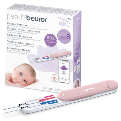 Preisvergleich Produktbild Pearl by Beurer Ovulationstest OT 80, Fruchtbarkeitstest für Frauen bei Kinderwunsch, Vorhersage von bis zu 8 fruchtbaren Tagen, 30 Teststreifen, 2 Schwangerschaftstests, misst LH & FSH