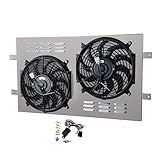 TSMINDUSTRY Electric Radiator Fan + Shroud Compatible with 1988-1999 Chevy GMC Truck C/K 1500 2500 3500 5.7L