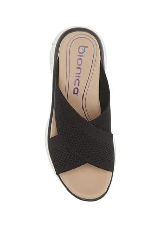 Bionica Women's Avary Knit Slide Sandal, Black (Us_Footwear_Size_System, Adult, Women, Numeric, Medium, Numeric_8_Point_5) #TOP3
