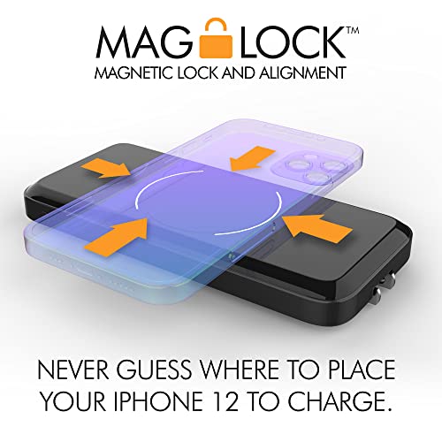 Mycharge Powerpad Foldable Plug Magnetic Power Bank Wireless Portable Charger Compatible With Magsafe For Iphone 12 - Maglock Battery Pack Fast Charging For Apple, Android (10000 Mah Internal Battery) #TOP1