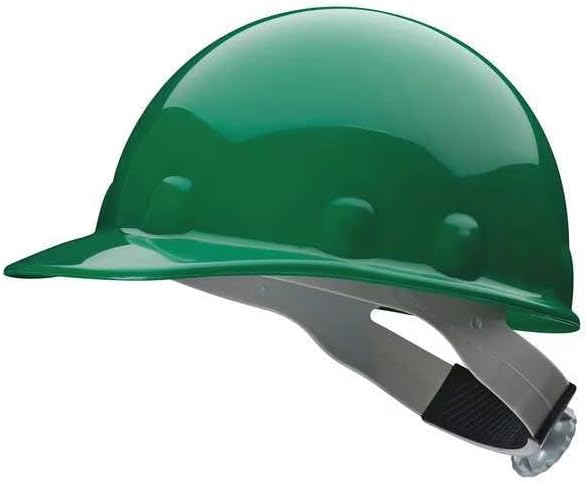 Hard Hat, Thermoplastic, 8 Point Ratchet, Type 1, Class E, Green, Mfr: E2SW74A000-A