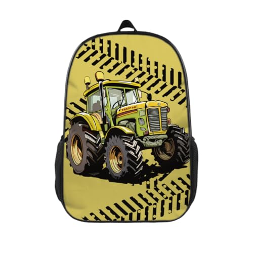 Tractor Backpack 17 inch Cartoon Tractor Backpack Large Capacity
