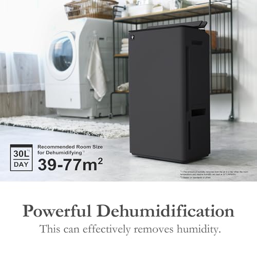 Image of SHARP dehumidifier with Air Purifier I Dual louver, Plasmacluster Tech, VOCs I Absorb Moisture I Clothe Dryer I shoes drying I HEPA+Deo+Pre-Filter I Coanda Air Flow I Area Covers 830 ft. (Black)