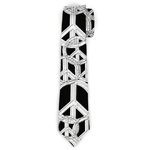 Cravate croquis de paix noir et blanc Buckle-Down accessoire homme élégant