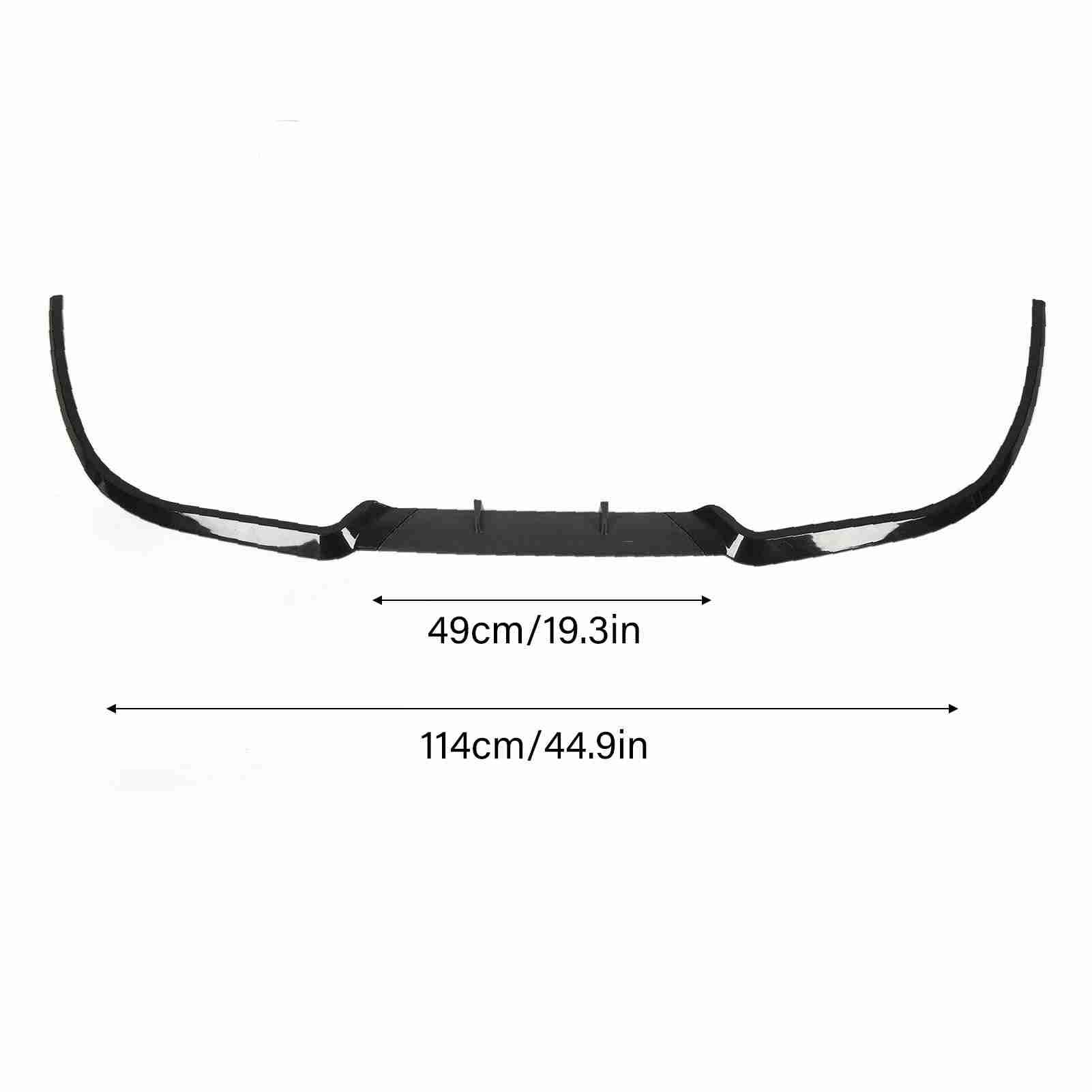 Seat Przedni Zderzak Podbródek Dokładka 114 cm Czarny Błyszczący Spojler