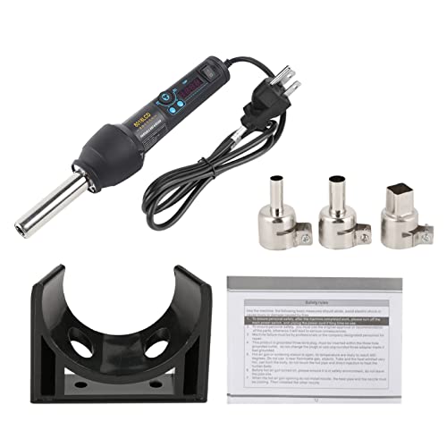 Heat Guns Heat Shrink Gun Kit, 650W LED Digital Display Adjustable Electric Hot Air Gun Electrical Solder Heat Gun 8858-I 110V/220V for DIY Shrink Wrapping(8858-I