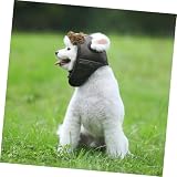 minkissy Fliegermütze Für Haustiere Verstellbare Pilotenmütze Schwarz XL Perfektes Kostüm Für Hunde Und Katzen Für Partys Fotoshootings Und Besondere Anlässe