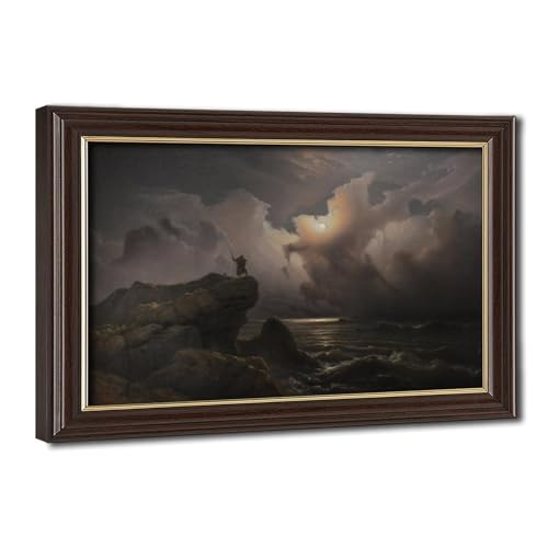 Peinture Knud Baade sagas norvégiennes cadre à suspendre décoration murale bureau 20x30