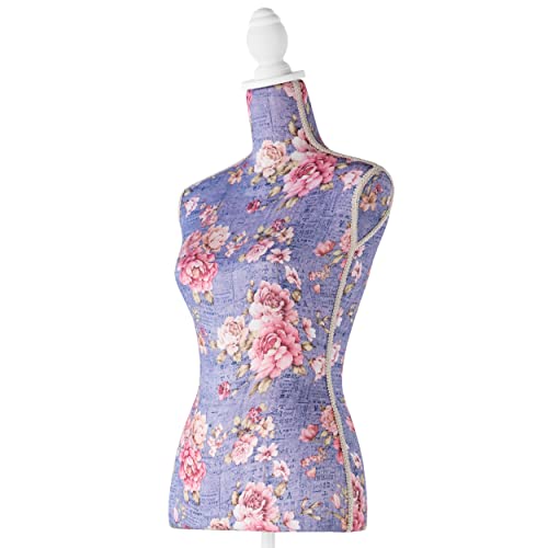 Female Dress Form Mannequin Torso Adjustable Height Mannequin Body with Tripod Stand for Clothing Dress Jewelry Display, Purple
