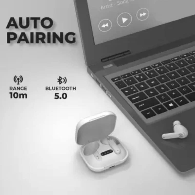 Image of Raptas1 ๐ฌ๐ฒ๐ฎ๐ฟ ๐๐
๐ฐ๐น๐๐๐ถ๐๐ฒ ๐ช๐ฎ๐ฟ๐ฟ๐ฎ๐ป๐๐ Wireless Bluetooth Earbuds with Charging Case | in-Ear Headphones with Touch Controls, Built-in Microphone for Music, Calls, Workouts & Travel