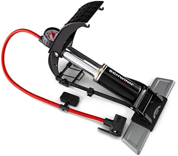 Schwinn Air Base Plus Bike Foot Pump Black,one-Size