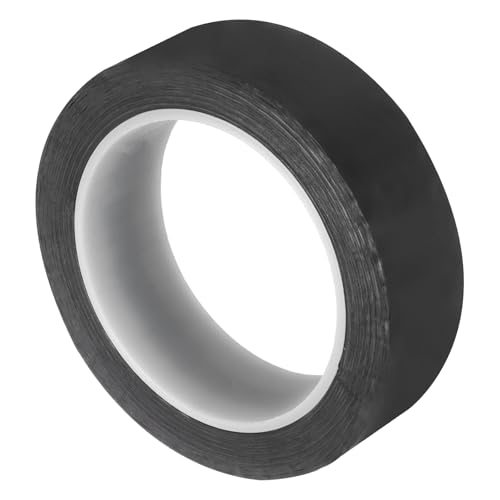 Image of uxcell 1 Rolls Black 1.18 Inch x 72 Yards Polyester Film Electrical Tape PET Tape High Temperature Heat Resistant Tape for Transformer Motor Wire 5S Positioning Logo,30mm x 66m