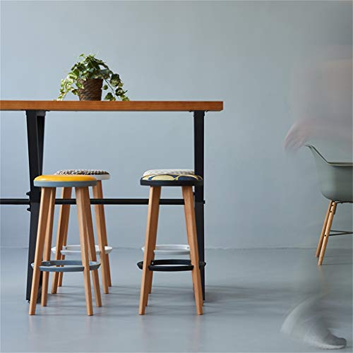 Chaise de barre minimaliste tabouret de bar bois compact pour restaurant - 4