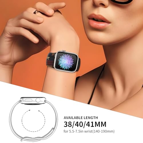 Correa compatible iWatch para mujer 38-49 mm diseño bandera miniatura 5