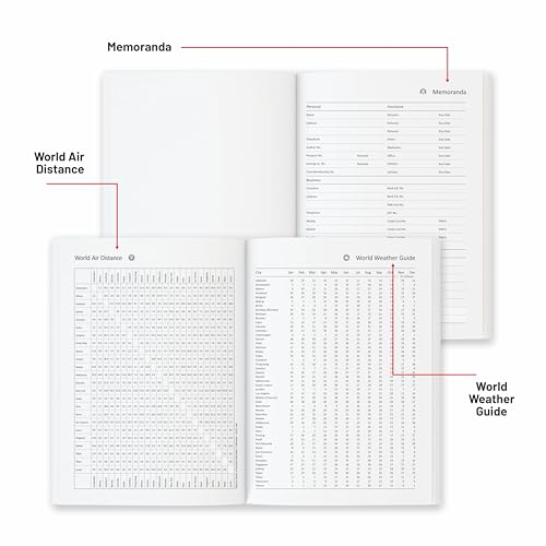 Image of Anupam Goth Diary 2026 with Dates, 2026 Daily Planner Full Page Per Day with Monthly Calendar, January to December 2026 Size A5 (21x14cm) 365 Days Canvas Textured PU Cover 80GSM Grey