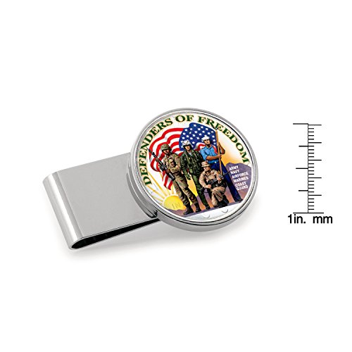 Defenders of Freedom Colorized JFK Half Dollar Coin Money Clip2