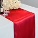 LinenTablecloth 14 x 108-Inch Satin Table Runner Red