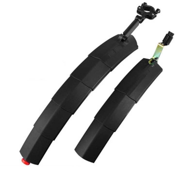 Garde-Boue de vélo, Garde-Boue de vélo électrique, Ensemble de Garde-Boue télescopique Pliable avec feu arrière, Garde-Boue Avant et arrière pour VTT, pièces de Cyclisme (Noir)