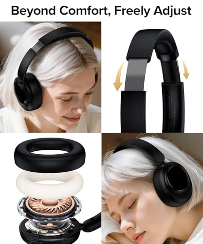 Image of Wireless Over-Ear Headphones with Deep Bass and Long Battery Life