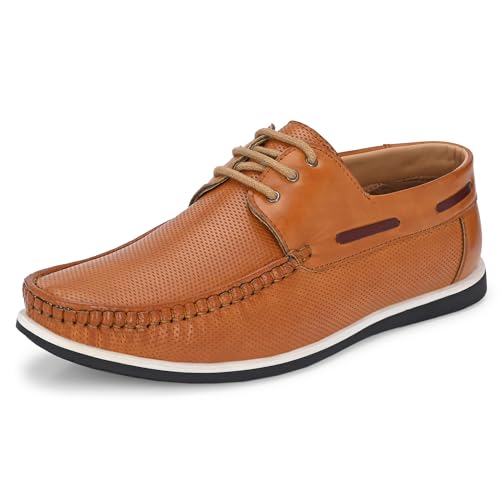 Image of Centrino Office Formal Shoes for Men | Shoes for Man Stylish | Lace-Up Design | Cushioned Insole | Lightweight Comfortable Leather Shoes | Mens Formal Shoes for Business Professional & Daily Office Wear (7630)