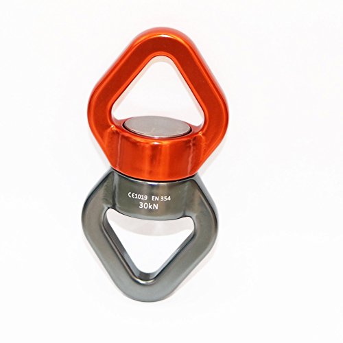 Wellsem 30KN Aluminum Alloy 360° Rope Swivel Connector