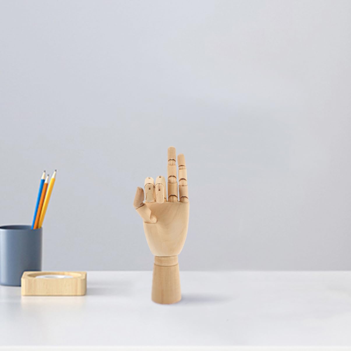 Amosfun 2St Kunst Holzmann bewegliches Gelenk Hand Holzmann Ornamente Handmodell Marionette Mann Marionette holzpuppe Holzhandmodell Roboterarm Schaufensterpuppe zeichnen