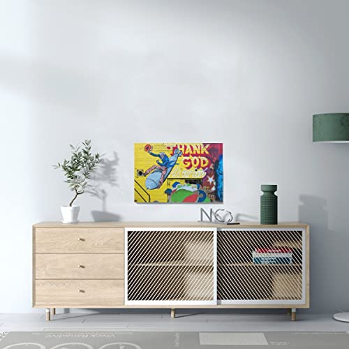 Tableau Graffiti Pop Art Américain Toile Imprimée Déco Murale - 3