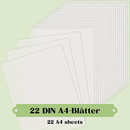 Tritart - Schrumpffolie I 22 Schrumpffolien I Schrumpffolie zum Basteln für Kinder & Erwachsene I Schrumpffolie bedruckbar I Schrumpffolie transparent I Schrumpffolie basteln I DIN A4