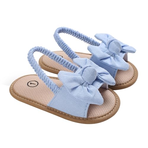 Image of BYUSBAYA-Baby Girls Butterfly Sandals 0-18M Summer Princess Shoes Infant First Walking Slipper Shoes Non-Slip Beach Sandals