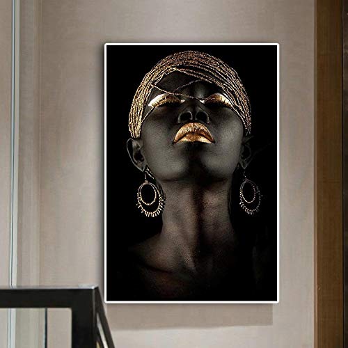 Panthère noire dorée affiche décorative moderne pour maison et bureau